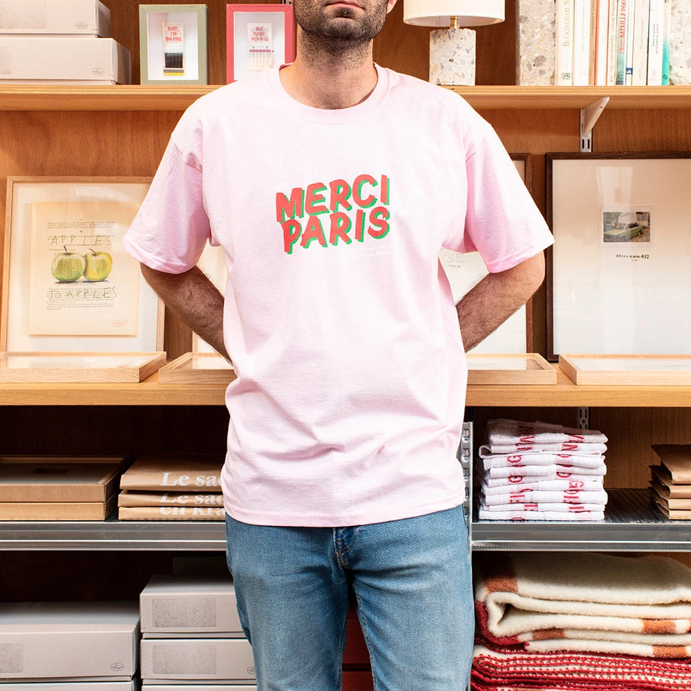 Merci- T-shirt Unisexe - Rose 4 Merci- T-shirt Unisexe - Rose – Image 2