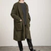 Album Di Famiglia - Manteau Velours - Olive -Mode Vêtements Magasin 1 49706dc7 029a 40d0 8216 d801b83939ed