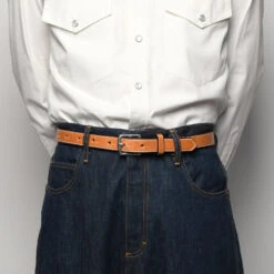 Yuketen - Ceinture En Cuir Stirrup - Camel