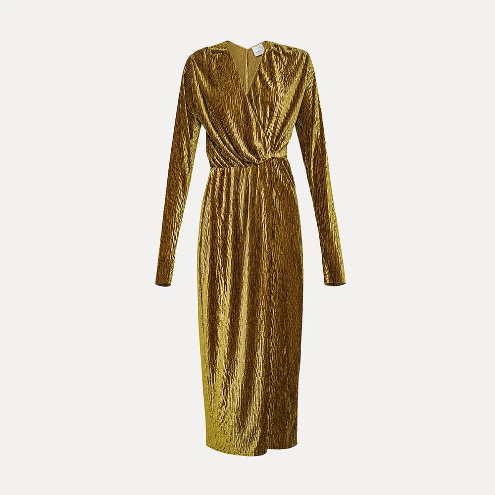 Forte_Forte - Robe Cache Coeur - Gold 3 Forte_Forte - Robe Cache Coeur - Gold