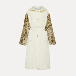 Forte_Forte - Manteau Matelassé Bi-matière - Ecru