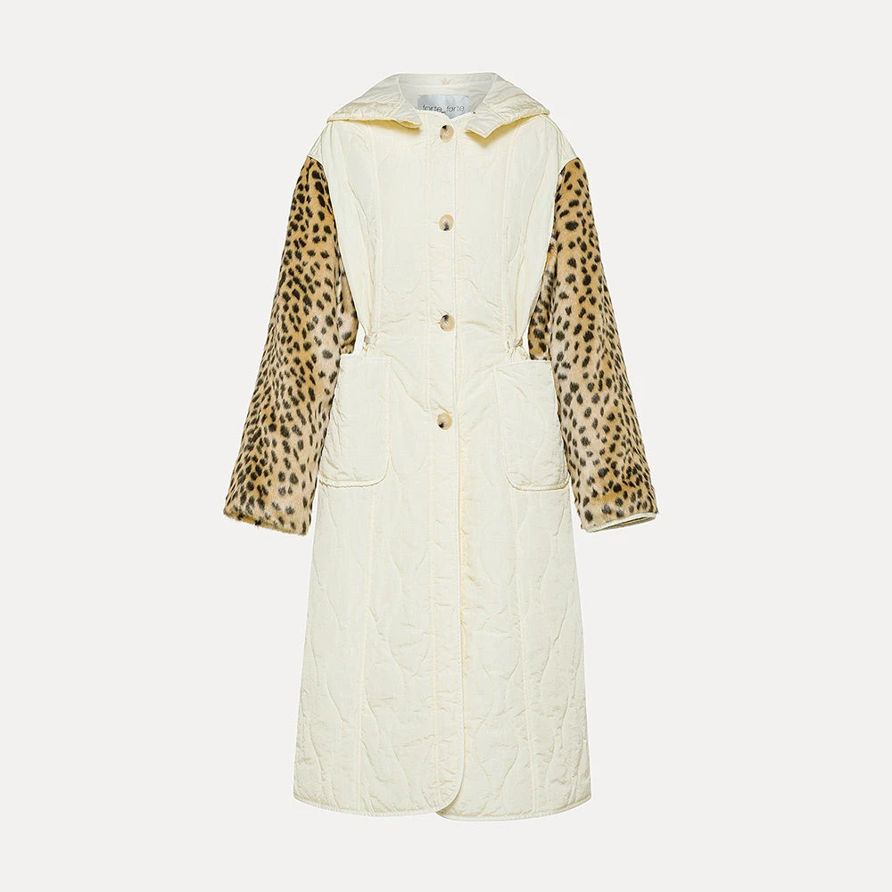 Forte_Forte - Manteau Matelassé Bi-matière - Ecru 3 Forte_Forte - Manteau Matelassé Bi-matière - Ecru