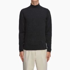 Roberto Collina - Pull Col Montant - Noir