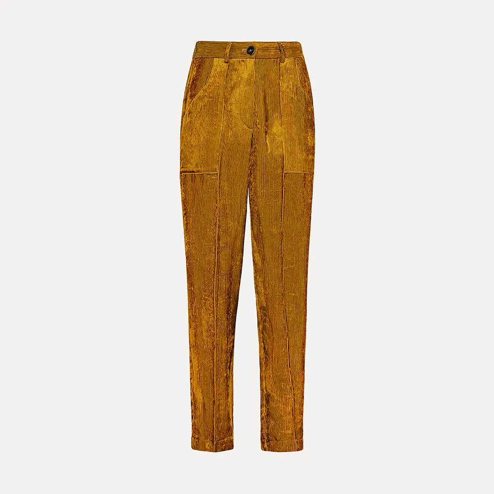 Forte_Forte - Pantalon Cargo En Velours - Bronze 3 Forte_Forte - Pantalon Cargo En Velours - Bronze