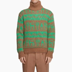 Roberto Collina - Pull Jacquard - Vert