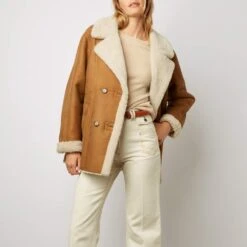 Gerard Darel - Manteau Peau Retrournée - Cigare -Mode Vêtements Magasin 2 33bc9d89 e7b8 4d0b 93c6 bf6180cb05f2