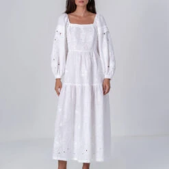 Etnodim - Robe Brodée En Lin - Blanc 15 Etnodim - Robe Brodée En Lin - Blanc -Mode Vêtements Magasin 2 52582771 65e0 4ed3 9344 e18c588fc87c