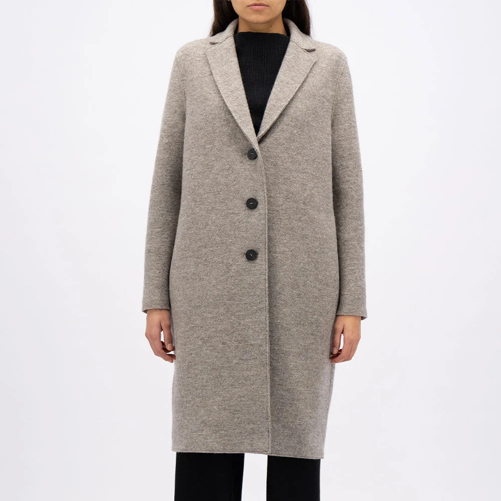 Harris Wharf London - Manteau En Laine Bouillie - Gris 3 Harris Wharf London - Manteau En Laine Bouillie - Gris