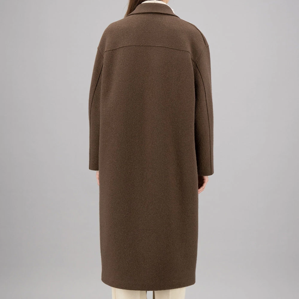 Harris Wharf London - Manteau En Laine Bouillie - Marron 4 Harris Wharf London - Manteau En Laine Bouillie - Marron – Image 2