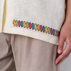 Etnodim - Chemise à Broderies Colorées - Crème 15 Etnodim - Chemise à Broderies Colorées - Crème -Mode Vêtements Magasin 2 7debc133 433b 43c7 9fc5 097e1faad38b