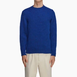 Roberto Collina - Pull Uni - Bleu