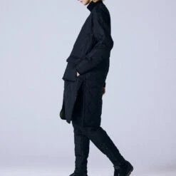 Taion - Manteau Zippée Long Matelassée Military - Noir -Mode Vêtements Magasin 2 f3377ae6 cc9c 4bf2 a7b9 ebca2ed084f0