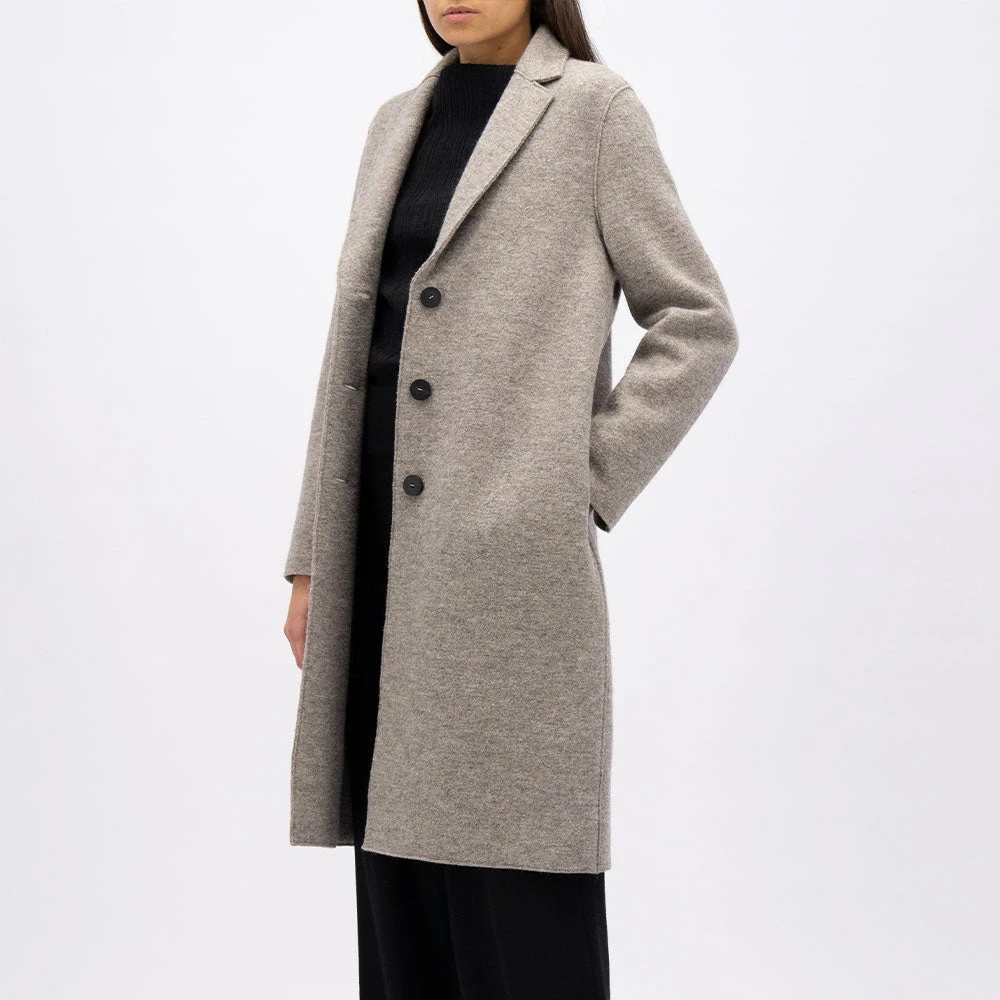 Harris Wharf London - Manteau En Laine Bouillie - Gris 6 Harris Wharf London - Manteau En Laine Bouillie - Gris – Image 4