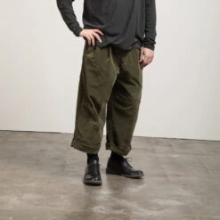 Album Di Famiglia - Pantalon Velours - Olive