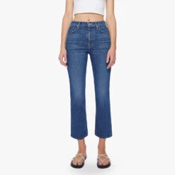 Mother - Jeans The Tomcat Ankle - Bleu Foncé