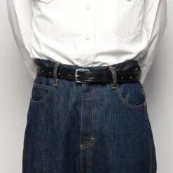 Yuketen - Ceinture En Cuir Stirrup - Noir