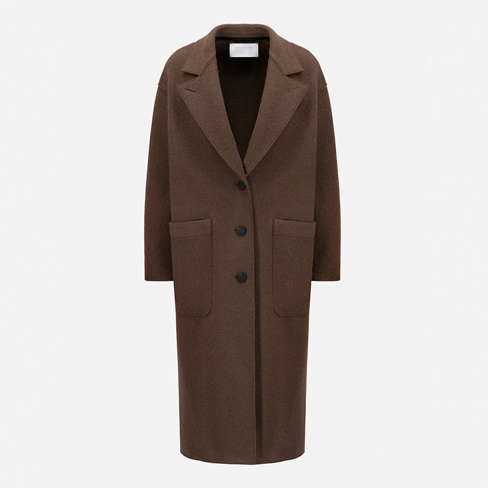 Harris Wharf London - Manteau En Laine Bouillie - Marron 5 Harris Wharf London - Manteau En Laine Bouillie - Marron – Image 3