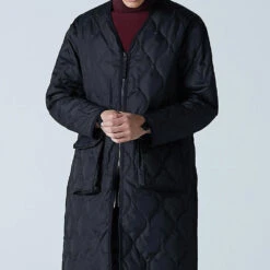 Taion - Manteau Zippée Long Matelassée Military - Noir -Mode Vêtements Magasin 5 d97aecc1 b10d 439f 9001 a49813f1c556