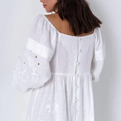 Etnodim - Robe Brodée En Lin - Blanc 18 Etnodim - Robe Brodée En Lin - Blanc -Mode Vêtements Magasin 7 a2e99b4c f618 4db1 9156 dc63515e1b34