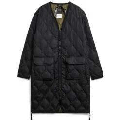 Taion - Manteau Zippée Long Matelassée Military - Noir -Mode Vêtements Magasin 7 c83d0eb9 187e 4b55 b32a 028bbf49223d