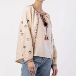 Etnodim - Chemise Brodée - Crème -Mode Vêtements Magasin 8 116c5e43 1c46 4248 9c24 716e5121fc57