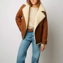 Gerard Darel - Manteau Aviateur - Camel