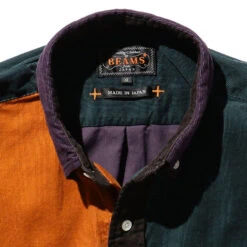 Beams Plus - Chemise Velours - Violet 7 Beams Plus - Chemise Velours - Violet -Mode Vêtements Magasin BD CORDUROY PANEL PURPLE 3