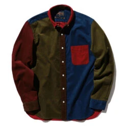 Beams Plus - Chemise Velours - Rouge