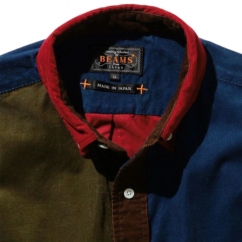 Beams Plus - Chemise Velours - Rouge 5 Beams Plus - Chemise Velours - Rouge – Image 3