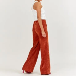 Sea Me Happy -Pantalon En Velours Côtelé Fin Gypsy - Terracotta