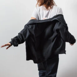 Merci - Cardigan Charlie - Anthracite -Mode Vêtements Magasin CANAPE MERCI 121020230224