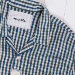 Story MFG - Chemise Greetings - Bleu & Vert -Mode Vêtements Magasin CHEM4 842879bf 1a99 43f1 b0fc 1a32072ef4ba