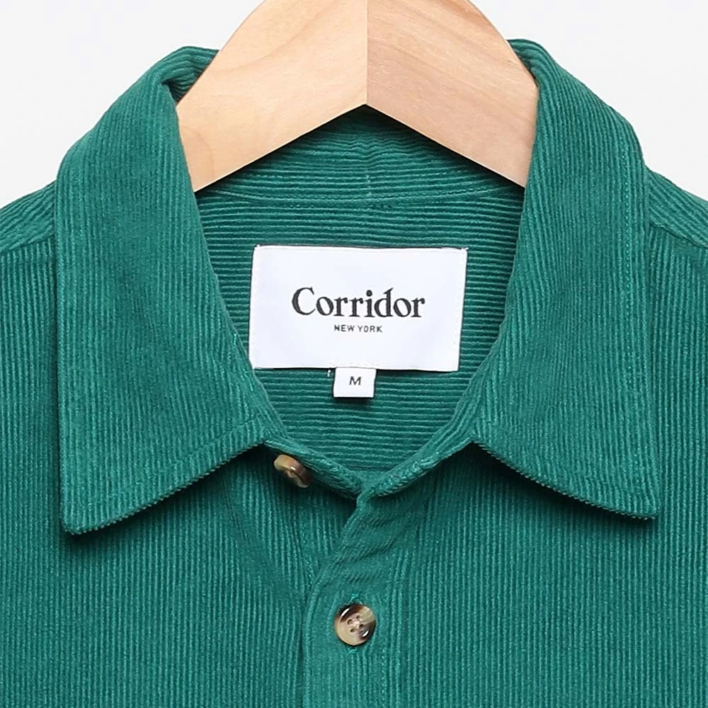 Corridor - Chemise Velours Côtelée - Vert 4 Corridor - Chemise Velours Côtelée - Vert – Image 2