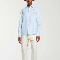 Mira Mikati - Chemise Brodée - Bleu -Mode Vêtements Magasin CHEMISE4 15997126 9ab0 4b37 b682 7045a318a126