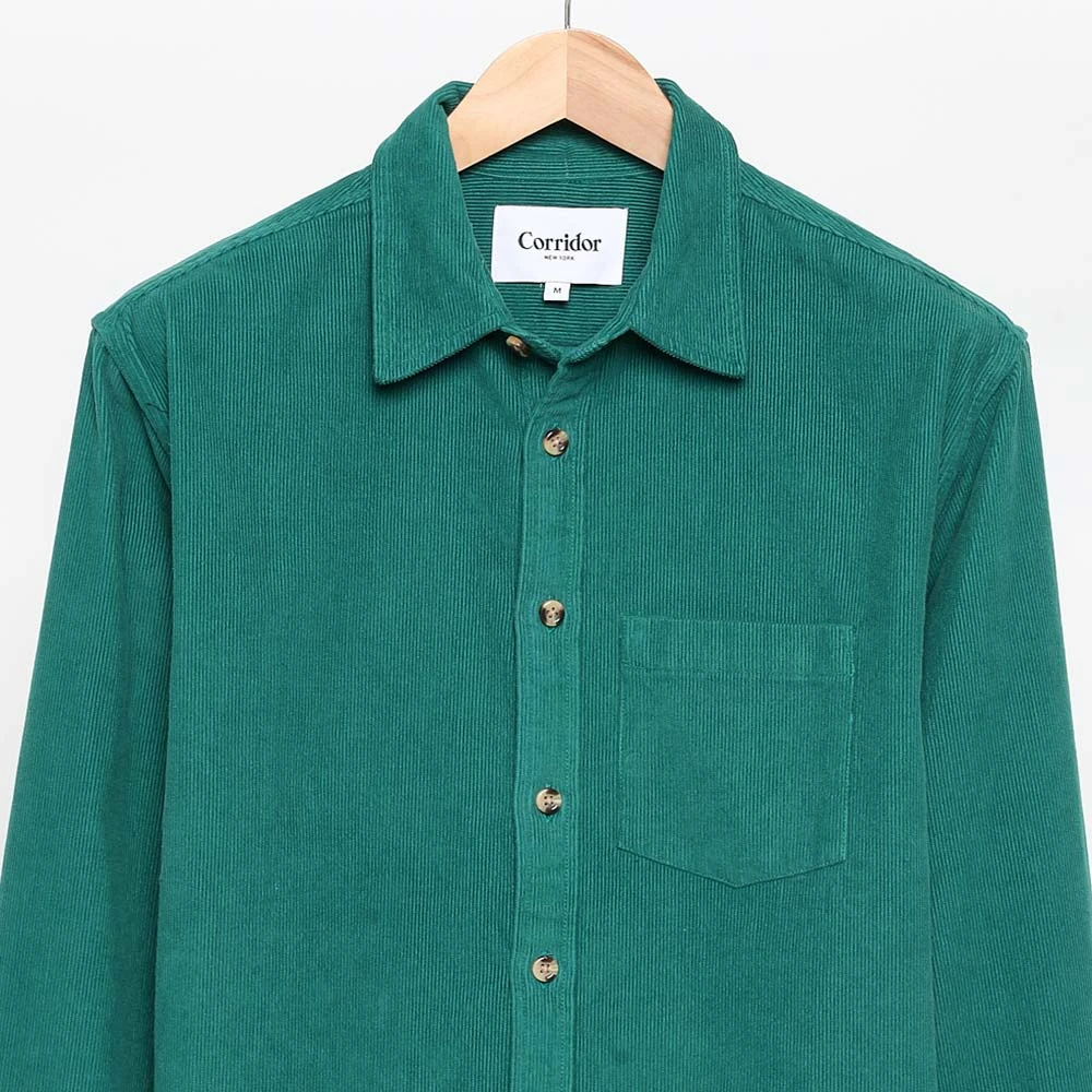 Corridor - Chemise Velours Côtelée - Vert 3 Corridor - Chemise Velours Côtelée - Vert