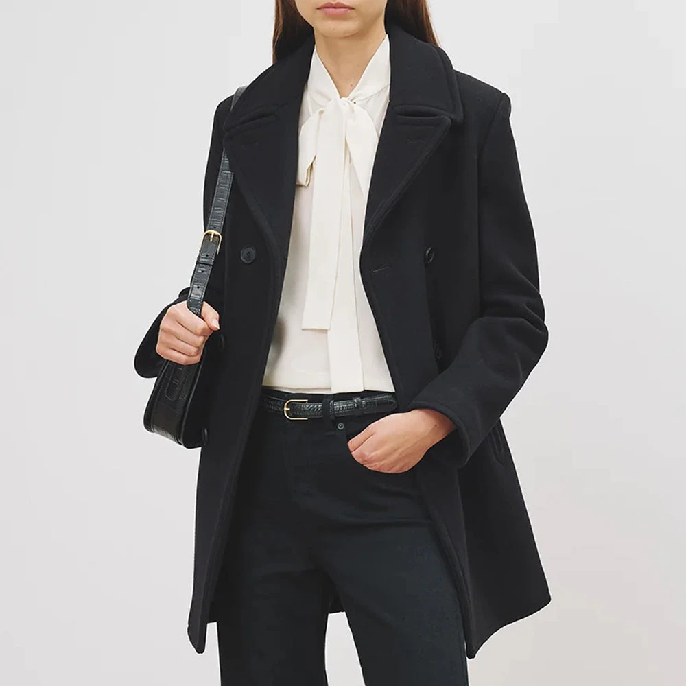 Nili Lotan - Manteau Peacoat - Noir 4 Nili Lotan - Manteau Peacoat - Noir – Image 2