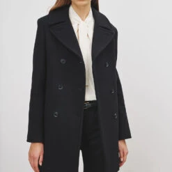 Nili Lotan - Manteau Peacoat - Noir 9 Nili Lotan - Manteau Peacoat - Noir -Mode Vêtements Magasin Cash peacoat 3