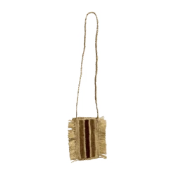 Camalya - Sac Bandoulière Gao - Naturel & Marron -Mode Vêtements Magasin GOLDEN2