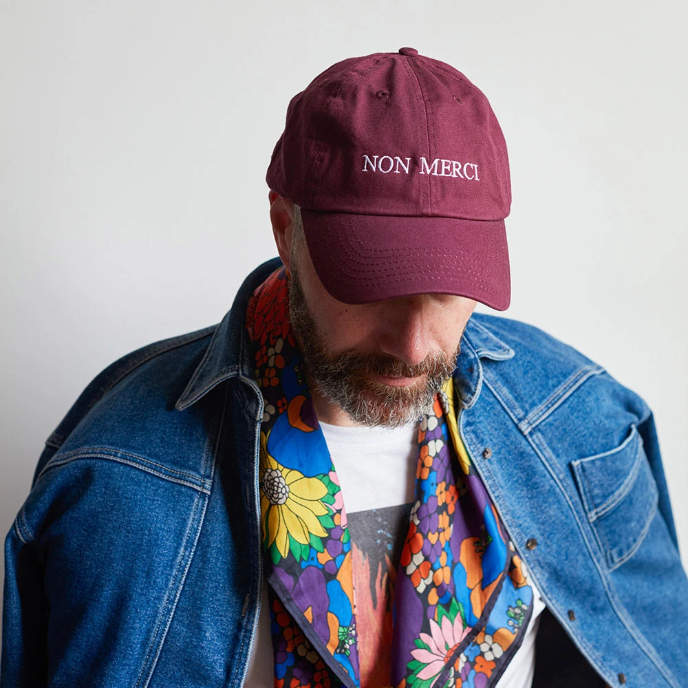 Casquette Unisexe Brodée Non Merci - Bordeaux 4 Casquette Unisexe Brodée Non Merci - Bordeaux – Image 2