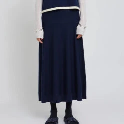 Laurence Bras - Jupe En Maille Easton - Bleu