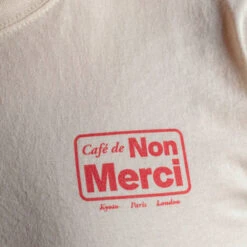 Merci - T-shirt Cafe Non Merci - Ecru -Mode Vêtements Magasin KK208