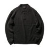 Beams Plus - Polo Manches Longues - Noir 1 Beams Plus - Polo Manches Longues - Noir -Mode Vêtements Magasin KNIT POLO 9G CHARCOALG 1
