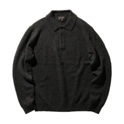 Beams Plus - Polo Manches Longues - Noir