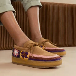 Laidback London - Chaussurres Komo - Marron 8 Laidback London - Chaussurres Komo - Marron -Mode Vêtements Magasin Komo Saffron Suede Multi 3