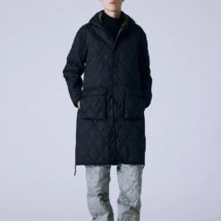 Taion - Manteau Long - Noir 9 Taion - Manteau Long - Noir -Mode Vêtements Magasin L4