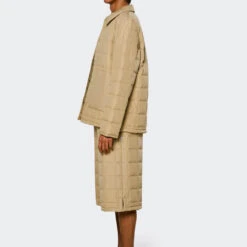 Rains - Veste Matelassée - Beige -Mode Vêtements Magasin LINER SHIRT SAND 3