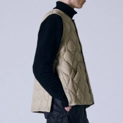 Taion - Veste Matelassée Sans Manches - Beige -Mode Vêtements Magasin M10