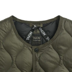 Taion - Veste Matelassée Sans Manches - Olive -Mode Vêtements Magasin M2
