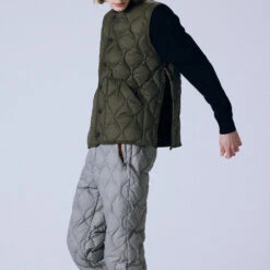 Taion - Veste Matelassée Sans Manches - Olive -Mode Vêtements Magasin M6