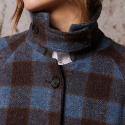 Diega - Manteau Macialo - Bleu Et Marron 15 Diega - Manteau Macialo - Bleu Et Marron -Mode Vêtements Magasin MACIALO 6